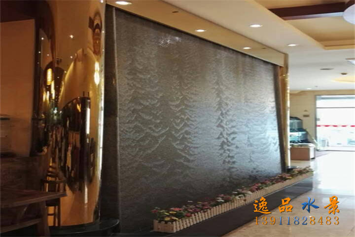 飯店(diàn)石材流水牆景觀